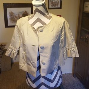 Tan 1/4 length sleeved summer jacket